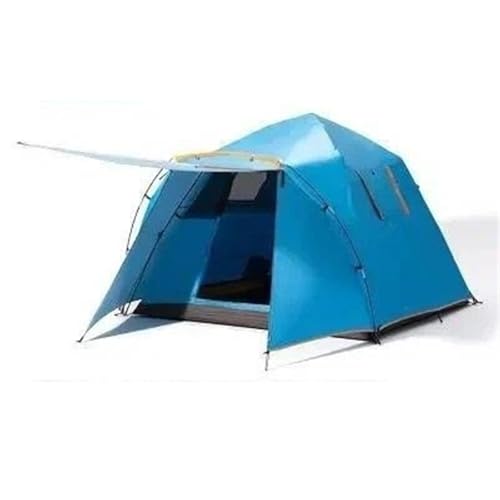 Campingzelt Camping-Zero-Motion-Familienzelt für 3–4 Personen, Outdoor-Picknick, automatisches Schnellöffnungszelt, Fiberglas-Stangen-Wanderzelt biwakzelt(Blue) von ATUMY