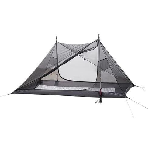 Campingzelt Doppelseitig silikonbeschichtetes Doppel-A-Pyramiden-15D-Nylon-Stabloses Camping-Wander-Ultraleichtzelt für den Außenbereich biwakzelt(3S Single Inner Tent) von ATUMY