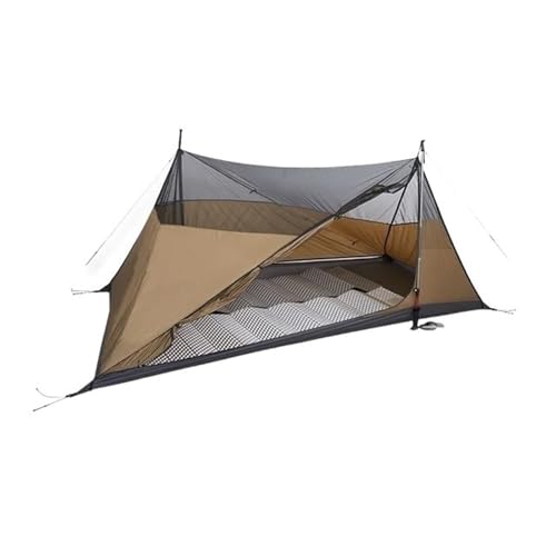 Campingzelt Doppelseitig silikonbeschichtetes Doppel-A-Pyramiden-15D-Nylon-Stabloses Camping-Wander-Ultraleichtzelt für den Außenbereich biwakzelt(4S 2p Inner Tent) von ATUMY