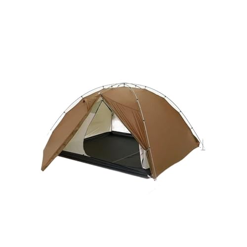 Campingzelt Drei-Personen-3-Jahreszeiten-/4-Jahreszeiten-Camping-15D-Silnylon-Zelt, Campingzelt mit Schneerock, Winterzelte für Wandern und Reisen biwakzelt(4 Season Khaki) von ATUMY