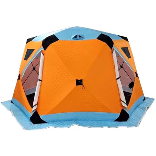 Campingzelt Eisangelzelt, isoliertes Eisangelzelt, Outdoor-Campingzelt mit isolierter Schicht biwakzelt(Orange Blue) von ATUMY