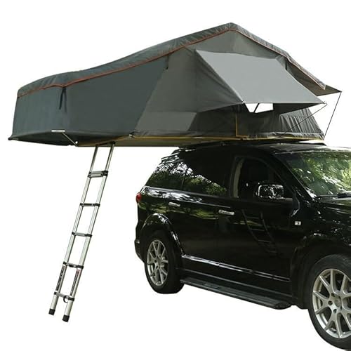 Campingzelt Outdoor-Camping, automatisches, selbstfahrendes, zusammenklappbares, verlängertes, einfach aufzubauendes, regensicheres SUV-Dachzelt biwakzelt(Khaki) von ATUMY