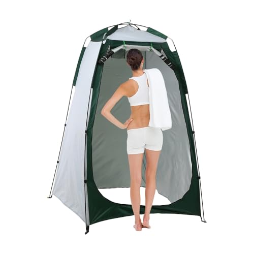 Campingzelt Tragbares Strand-Dusche-WC-Wickelzelt, Sonnen- und Regenschutz, Sichtschutzzelt mit Fenster für Outdoor-Camping, Badezimmer biwakzelt(Green) von ATUMY