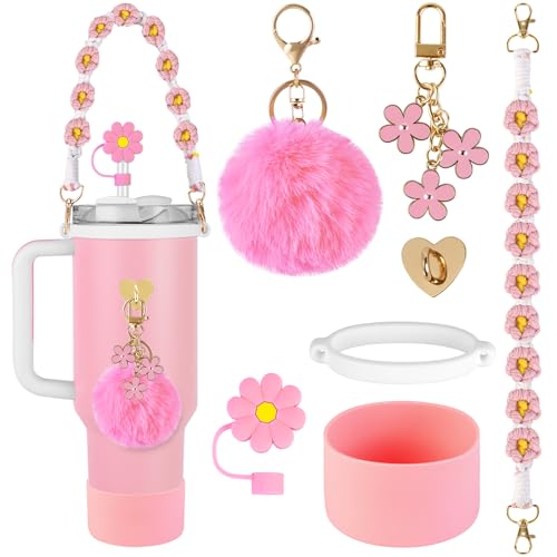 AUAUY Stanley Cup Zubehör Set - Wasserflasche Griff Riemen, Siliocne Stanley Cup Stiefel, Stanley Cup Strohhalm Abdeckung, Stanley Cup Accessories für Stanley Cup 800ml -1100ml (Rosa) AUAUY Stanley Cup Zubehör Set - Wasserflasche Griff Riemen, Siliocne Stanley Cup Stiefel, Stanley Cup Strohhalm Abdeckung, Stanley Cup Accessories für Stanley Cup 800ml -1100ml (Rosa) von AUAUY