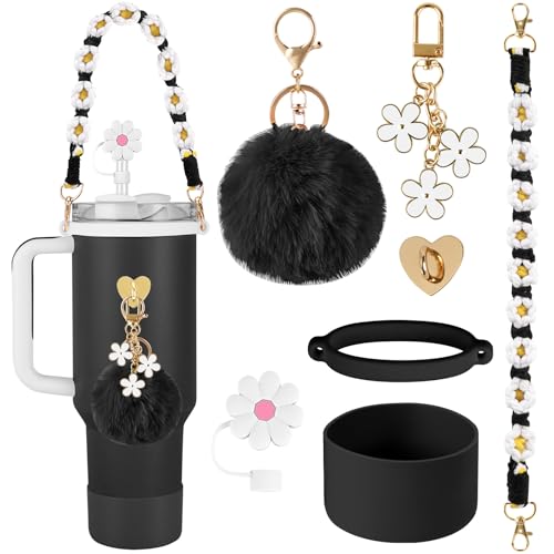 AUAUY Stanley Cup Zubehör Set - Wasserflasche Griff Riemen, Siliocne Stanley Cup Stiefel, Stanley Cup Strohhalm Abdeckung, Stanley Cup Accessories für Stanley Cup 800ml -1100ml (Schwarz) AUAUY Stanley Cup Zubehör Set - Wasserflasche Griff Riemen, Siliocne Stanley Cup Stiefel, Stanley Cup Strohhalm Abdeckung, Stanley Cup Accessories für Stanley Cup 800ml -1100ml (Schwarz) von AUAUY