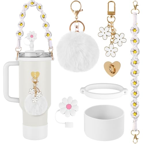 AUAUY Stanley Cup Zubehör Set - Wasserflasche Griff Riemen, Siliocne Stanley Cup Stiefel, Stanley Cup Strohhalm Abdeckung, Stanley Cup Accessories für Stanley Cup 800ml -1100ml (Weiß) AUAUY Stanley Cup Zubehör Set - Wasserflasche Griff Riemen, Siliocne Stanley Cup Stiefel, Stanley Cup Strohhalm Abdeckung, Stanley Cup Accessories für Stanley Cup 800ml -1100ml (Weiß) von AUAUY