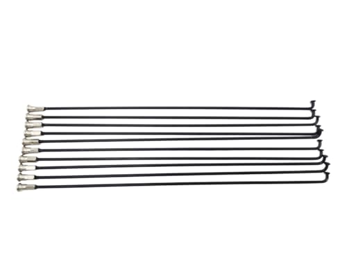 AUCABRY Elektrische 12G Edelstahl-Speichen, Kaliber, 2,5 mm, Länge 117–256 mm, Speichen aus Stahl mit passenden Muttern, Nippel, 10 Stück/Packung (Farbe: 127 mm, 10 Stück) von AUCABRY