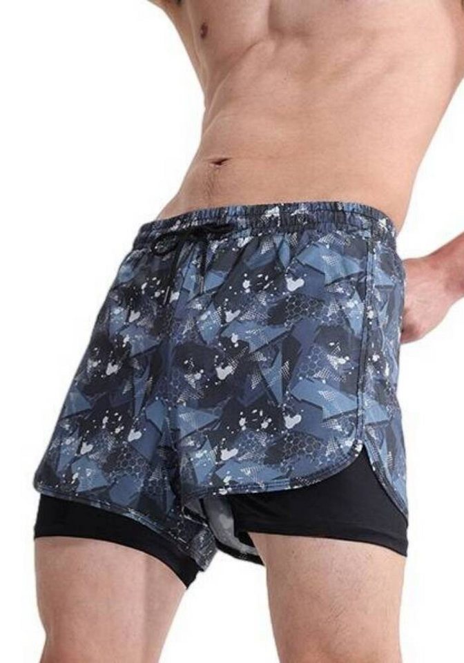 AUKUU Badeshorts Große Größe Weite Herren Badehose Doppelte Badehose Professionelle Schwimmausstattung Boxershorts. von AUKUU