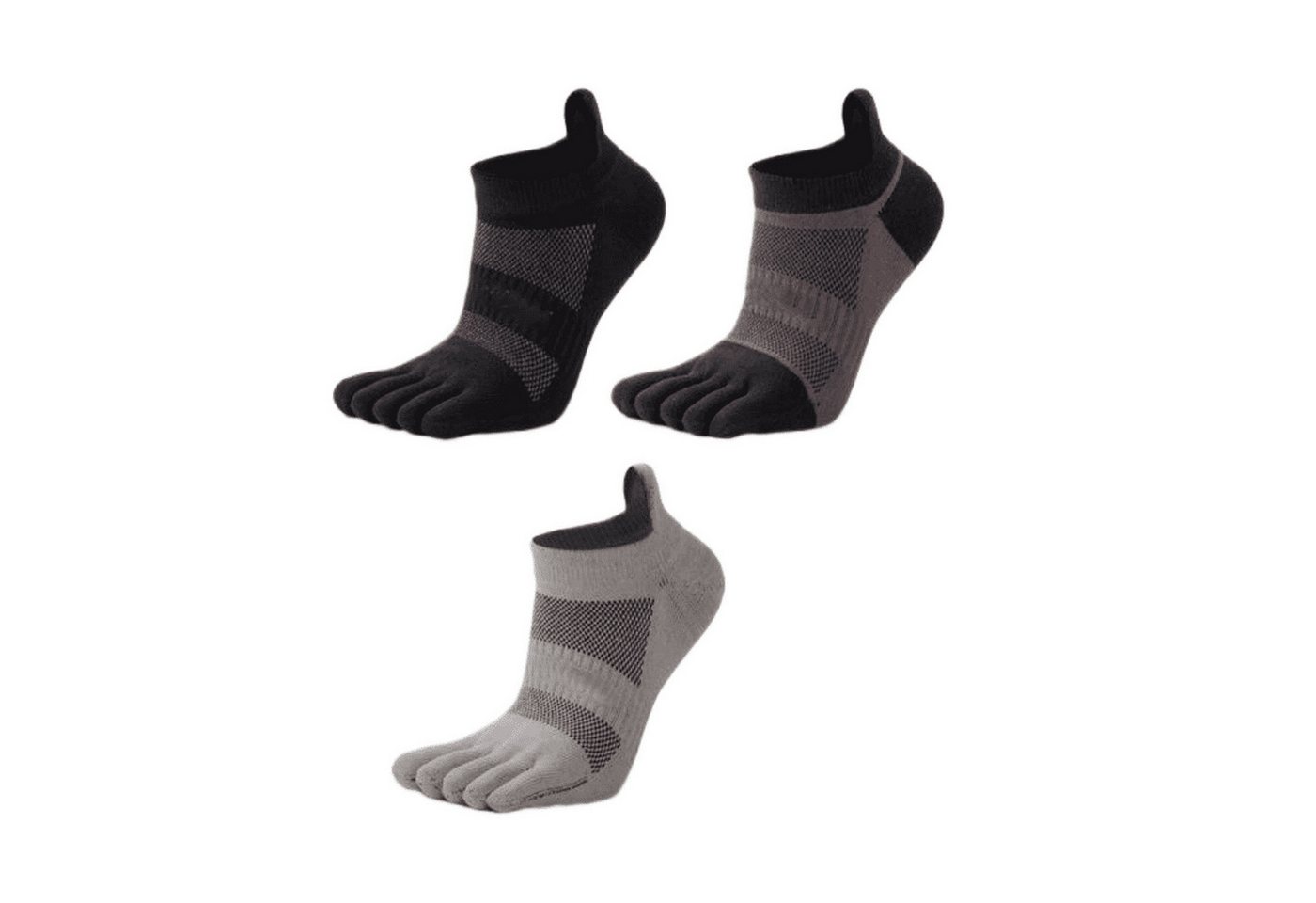 AUKUU Socken Sportliche Herren-Zehensocken zum Schwitzen und Laufen, kurze Zehensocken, drei Paar von AUKUU