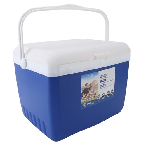 13L Isolierter Tragbarer Kühler, Auslaufsicherer Outdoor-Hartkühler mit Tragegriff, Kühlbox für Picknicks, Grillen, Camping, Angeln (Blue) von AUNMAS