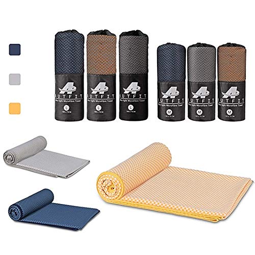 AUTFIT Cooling Towel Mikrofaser Handtuch für Sport & Fitness/Kühltuch als kühlendes Handtuch für Laufen, Trekking, Reise & Yoga Golf Camping Strandhandtuch und Reisehandtuch von AUTFIT