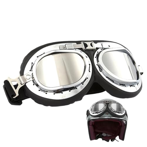 AUTOECHO Motorradbrillen für Herren,Motorradbrillen | Vintage Motorrad-Reitbrille für Piloten,Motocross-Brille, Motorradbrille über Brille, Outdoor-Sportbrille für Männer, Frauen, Erwachsene von AUTOECHO
