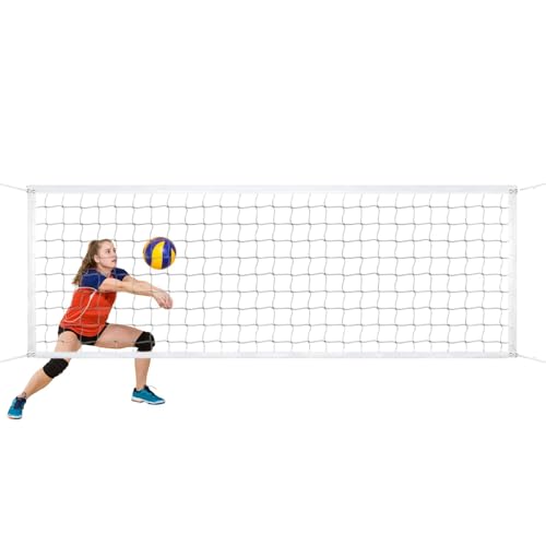 AUTOECHO Tragbares Volleyball -Netz, Klappvolleyball -Netz - Strandfaltbares Badminton Ersatznetz,Volleyball -Ersatznetz für Schule, Garten, Pool, von AUTOECHO