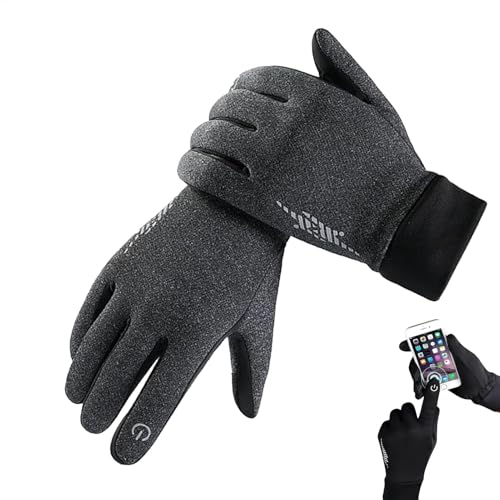 AUTOECHO Unisex Winterhandschuhe,Ski-Schneehandschuhe - Handschuhe für kaltes Wetter, berührbare, Winddichte Thermohandschuhe,Warme Schreibhandschuhe mit reflektierendem Design für Arbeiten in der von AUTOECHO