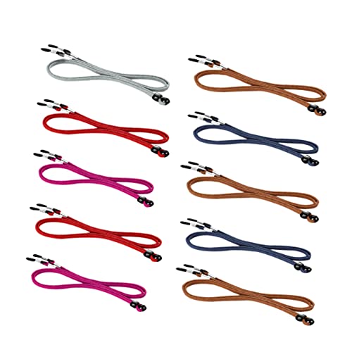 AUTSUPPL 10 Stück Rutschfeste Brillenschnüre Leichte Brillenbänder Tragbare Brillen Halteseile Für Sport Bunte Brillenkette Lanyards Zufällige Farben von AUTSUPPL