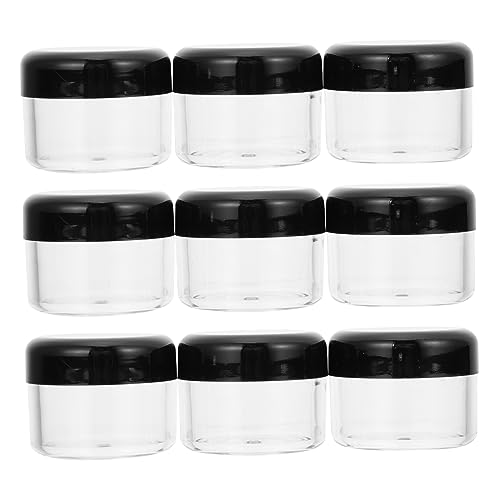 AUTSUPPL 15St Kosmetikbox aufbewahrungsdose Storage Boxes kunststoffkisten Leerbehälter Pulverdosen Behälter mit Deckel Cremetiegel aus Kunststoff kleine Lotionsboxen Plastik Black von AUTSUPPL