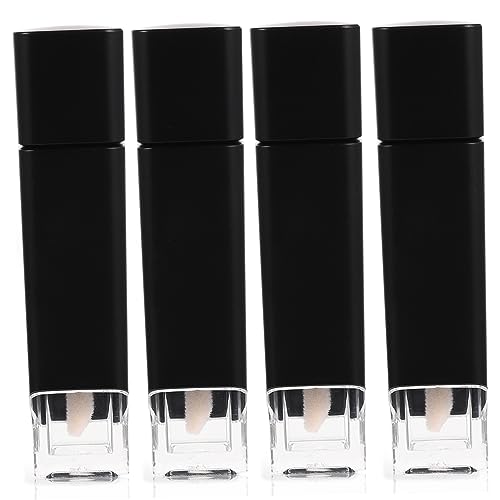 AUTSUPPL 4 Stück Leere Lippenstifttube Behälter Für Lippencreme Nachfüllbarer Lippentubus Lippentönung Leere Lippenschläuche Leere Lipgloss-Flaschen Lipgloss Für Frauen Black Plastik von AUTSUPPL