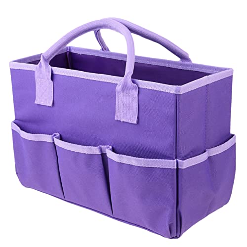 AUTSUPPL Beutel Für Kleinigkeiten Aufbewahrungstasche Für Den Garten Handtasche Zur Aufbewahrung Reisetaschen-Organizer Krankenschwester-Einkaufstasche Canvas-Einkaufstasche Violett von AUTSUPPL