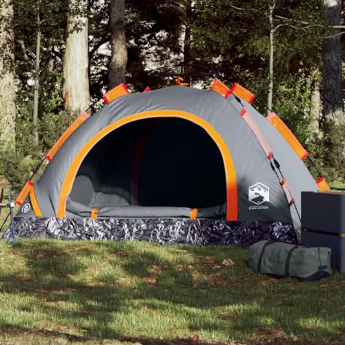 AUVYI Campingzelt 2 Personen Grau Quick Release 190T Polyester mit PU-Beschichtung 200x150x120 cm von AUVYI