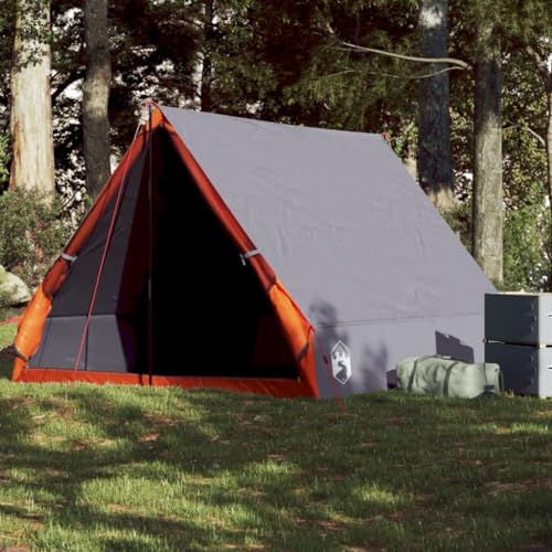 AUVYI Campingzelt A-Form 2 Personen Grau Wasserdicht 185T Polyester mit PU-Beschichtung 210x150x120 cm von AUVYI
