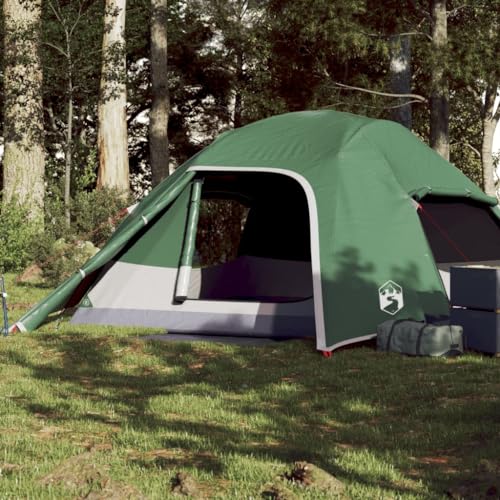 AUVYI Kuppel-Campingzelt 4 Personen Grün Wasserdicht 185T Polyester mit PU-Beschichtung 290x320x150 cm von AUVYI