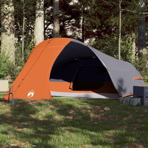 AUVYI Kuppel-Campingzelt 4 Personen Orange Wasserdicht 185T Polyester mit PU-Beschichtung 278x215x110/126 cm von AUVYI