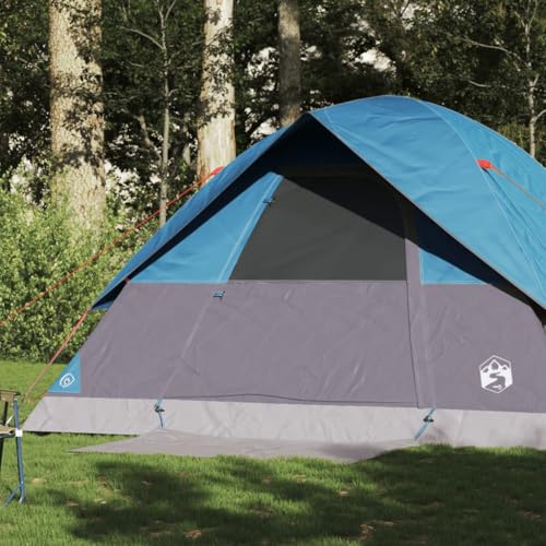 AUVYI Kuppel-Familienzelt 6 Personen Blau Wasserdicht 185T Polyester mit PU-Beschichtung 305x305x183 cm von AUVYI