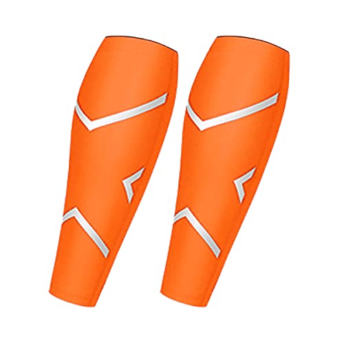 AUXDIQ 1 Paar Sport Wadenstütze Wadenkompressionshülsen für Männer und Frauen Orange Größe L von AUXDIQ