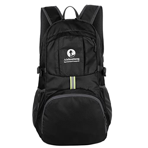 AUXDIQ 25-30L Rucksack faltbar Ultraleicht verpackbar Rucksack, Unisex strapazierfähig handlich Tagesrucksack für Reisen & Outdoor-Sportarten langlebig & wasserdicht von AUXDIQ