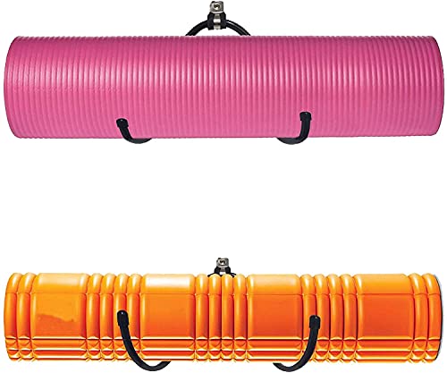 AUXPhome Wandhalterung für Yogamatte, Schaumstoffrolle und Handtuchhalter, Ablage zum Aufhängen von Yoga-Gurten und Widerstandsbändern in Ihrer Fitness-Klasse oder im Heimstudio, bis zu 9 kg, 2 Stück AUXPhome Wandhalterung für Yogamatte, Schaumstoffrolle und Handtuchhalter, Ablage zum Aufhängen von Yoga-Gurten und Widerstandsbändern in Ihrer Fitness-Klasse oder im Heimstudio, bis zu 9 kg, 2 Stück von AUXPhome