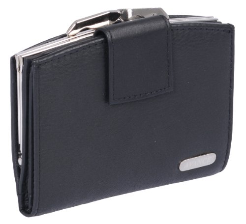 Damenknipsbörse AVANCO in Echt-Leder, schwarz, 12x9cm Damenknipsbörse AVANCO in Echt-Leder, schwarz, 12x9cm von AVANCO