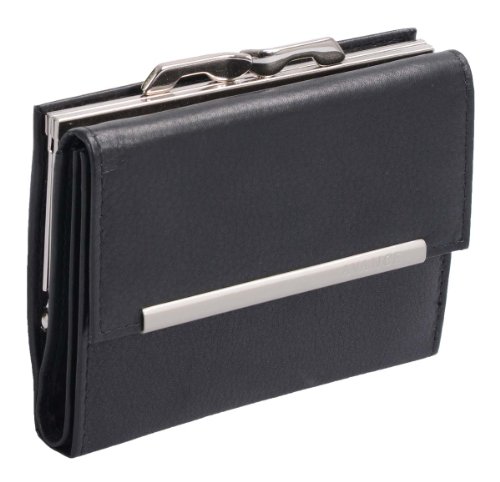 Damenknipsbörse AVANCO in Echt-Leder, schwarz, 12x9x2,5cm Damenknipsbörse AVANCO in Echt-Leder, schwarz, 12x9x2,5cm von AVANCO