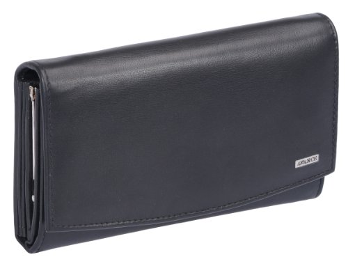 Damenknipsbörse AVANCO in Echt-Leder, schwarz, 18x11cm Damenknipsbörse AVANCO in Echt-Leder, schwarz, 18x11cm von AVANCO