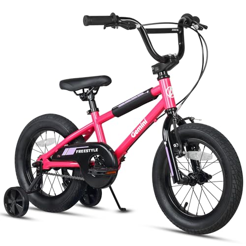 AVASTA 14 Inch Little Kids Bike für 3 4 5 Jahre alt Jungen Mädchen Beiginner Riders BMX Style Fahrrad mit Stützrädern Coaster & hinten V-Bremse, Rosa AVASTA 14 Inch Little Kids Bike für 3 4 5 Jahre alt Jungen Mädchen Beiginner Riders BMX Style Fahrrad mit Stützrädern Coaster & hinten V-Bremse, Rosa von AVASTA