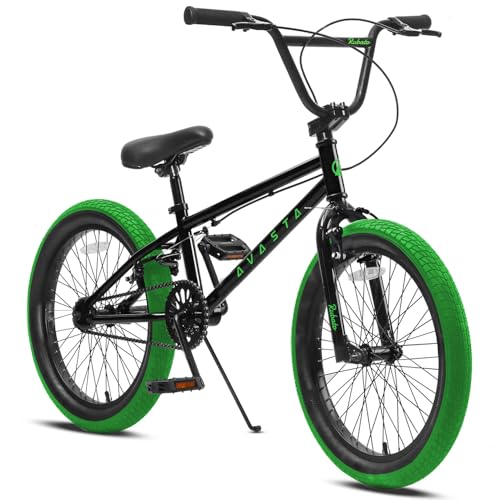 AVASTA 18 Zoll Kinderfahrrad Freestyle BMX Fahrrad für 5 6 7 8 Jahre alte Jungen Mädchen und Anfänger, Schwarz & Grün AVASTA 18 Zoll Kinderfahrrad Freestyle BMX Fahrrad für 5 6 7 8 Jahre alte Jungen Mädchen und Anfänger, Schwarz & Grün von AVASTA