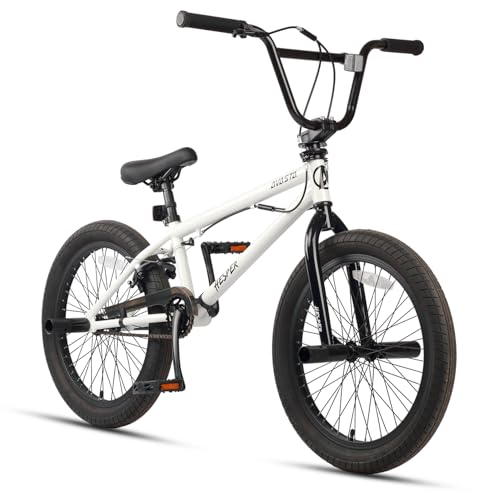 AVASTA Hesper 20 Zoll Kinderfahrrad Freestyle BMX Fahrräder für 6 7 8 9 10 11 12 13 14 Jahre alte Jungen mit 4 Heringen, Weiß AVASTA Hesper 20 Zoll Kinderfahrrad Freestyle BMX Fahrräder für 6 7 8 9 10 11 12 13 14 Jahre alte Jungen mit 4 Heringen, Weiß von AVASTA