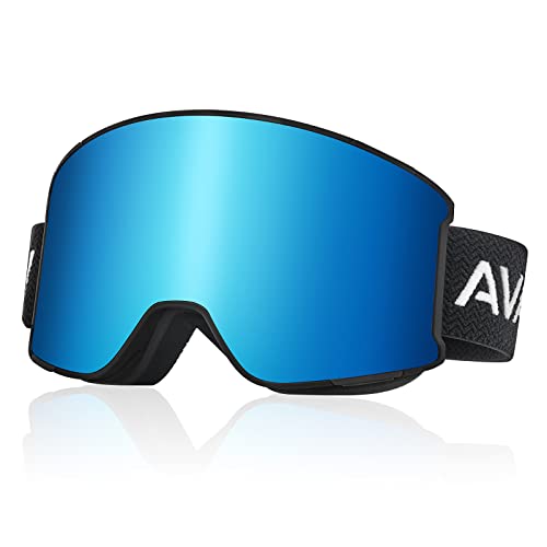 AVAWAY Abnehmbar Snowboard Brille OTG Skibrille für Brillenträger Herren Damen Zylinder Verspiegelt Anti-Fog Linse Magnet-Wechselsystem UV-Schut AVAWAY Abnehmbar Snowboard Brille OTG Skibrille für Brillenträger Herren Damen Zylinder Verspiegelt Anti-Fog Linse Magnet-Wechselsystem UV-Schut von AVAWAY