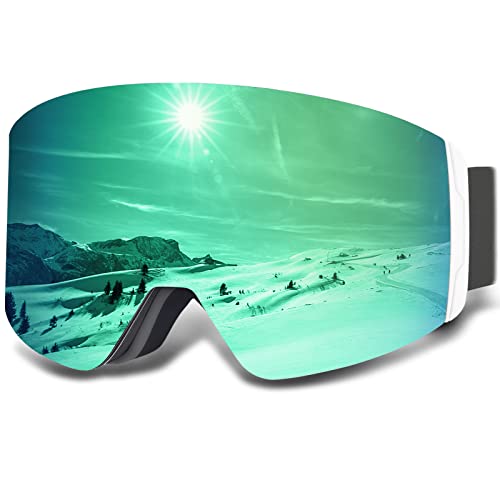AVAWAY Skibrille Snowboard Brille für Damen Herren Zylinder Verspiegelt Magnet-Wechselsystem OTG UV-Schutz Anti Fog Linse AVAWAY Skibrille Snowboard Brille für Damen Herren Zylinder Verspiegelt Magnet-Wechselsystem OTG UV-Schutz Anti Fog Linse von AVAWAY