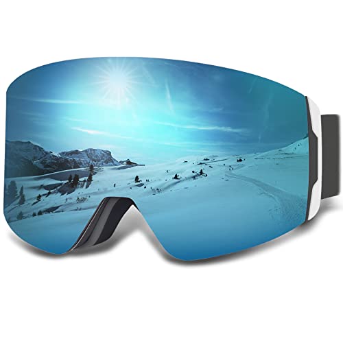 AVAWAY Skibrille Snowboard Brille für Damen Herren Zylinder Verspiegelt Magnet-Wechselsystem OTG UV-Schutz Anti Fog Linse AVAWAY Skibrille Snowboard Brille für Damen Herren Zylinder Verspiegelt Magnet-Wechselsystem OTG UV-Schutz Anti Fog Linse von AVAWAY
