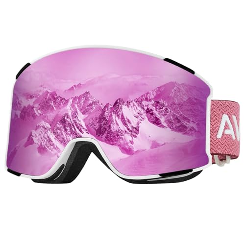 AVAWAY Abnehmbar Snowboard Brille OTG Skibrille für Brillenträger Herren Damen Zylinder Verspiegelt Anti-Fog Linse Magnet-Wechselsystem UV-Schut AVAWAY Abnehmbar Snowboard Brille OTG Skibrille für Brillenträger Herren Damen Zylinder Verspiegelt Anti-Fog Linse Magnet-Wechselsystem UV-Schut von AVAWAY