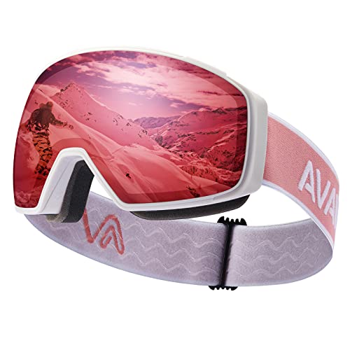 AVAWAY Magnet Wechselsystem Skibrille für Damen Teenager Herren Anti Fog Linse OTG Abnehmbar Snowboard Brille Kompatibler Helm Zylinder Verspiegelt UV Schutz AVAWAY Magnet Wechselsystem Skibrille für Damen Teenager Herren Anti Fog Linse OTG Abnehmbar Snowboard Brille Kompatibler Helm Zylinder Verspiegelt UV Schutz von AVAWAY