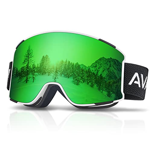 AVAWAY Abnehmbar Snowboard Brille OTG Skibrille für Brillenträger Herren Damen Zylinder Verspiegelt Anti-Fog Linse Magnet-Wechselsystem UV-Schut AVAWAY Abnehmbar Snowboard Brille OTG Skibrille für Brillenträger Herren Damen Zylinder Verspiegelt Anti-Fog Linse Magnet-Wechselsystem UV-Schut von AVAWAY