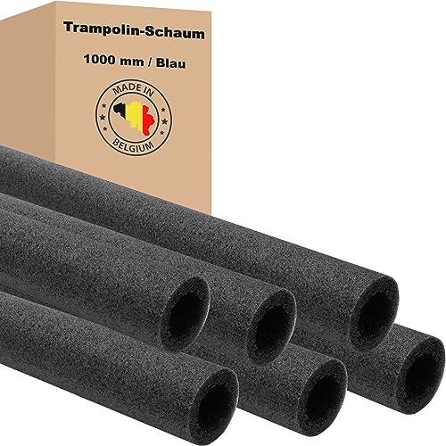 AWM Trampolin Schaumstoff 1000 mm Schaumstoffrohre Schaumstoffpolster Stangenschutz Netz Sicherheitsnetz Zubehör (6X - Anthrazit) von AWM