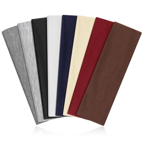 AWUMBUK Stirnband Damen Sport, 8 Pack Haarband Schwarz Haarbänder Damen Herren Antirutsch Stirnbänder Elastisch Headband Unisex Hair Band Sport Yoga Workout Laufen Fitness Gym Haarschmuck AWUMBUK Stirnband Damen Sport, 8 Pack Haarband Schwarz Haarbänder Damen Herren Antirutsch Stirnbänder Elastisch Headband Unisex Hair Band Sport Yoga Workout Laufen Fitness Gym Haarschmuck von Awumbuk