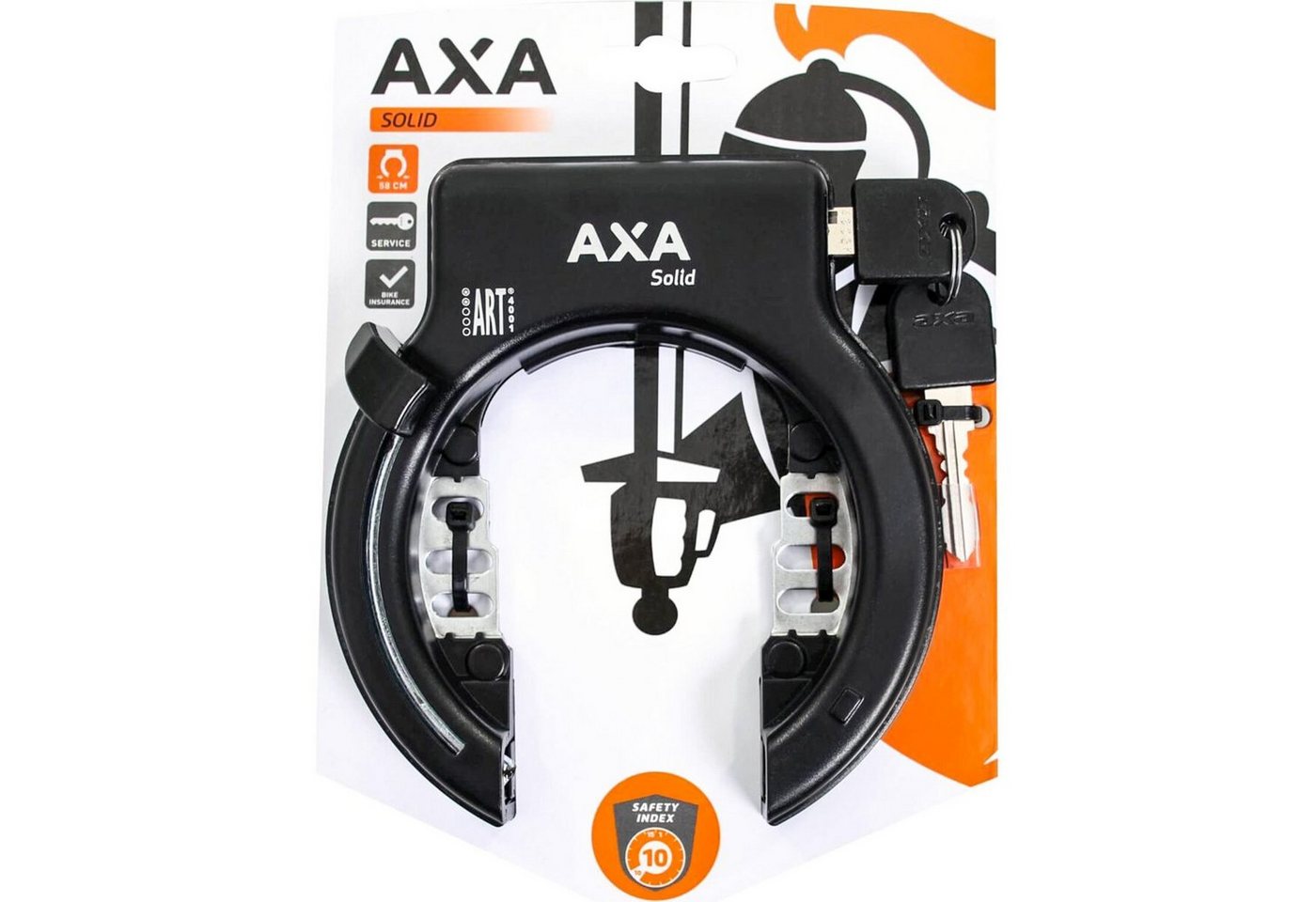 AXA Kettenschloss Solid, Fahrrad Schloss E Bike Fahrradschloss mit Schlüssel AXA Kettenschloss Solid, Fahrrad Schloss E Bike Fahrradschloss mit Schlüssel von AXA
