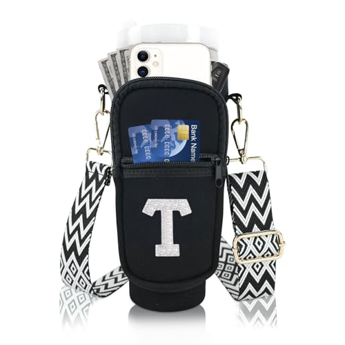 Initial A-Z Wasserflaschen-Tragetasche mit Gurt für Stanley Trinkbecher, personalisierbarer Wasserflaschenhalter mit Perlen-Buchstaben-Handyfach für Stanley-Cup-Zubehör, individuelles Geschenk für Initial A-Z Wasserflaschen-Tragetasche mit Gurt für Stanley Trinkbecher, personalisierbarer Wasserflaschenhalter mit Perlen-Buchstaben-Handyfach für Stanley-Cup-Zubehör, individuelles Geschenk für von AYAMAYA