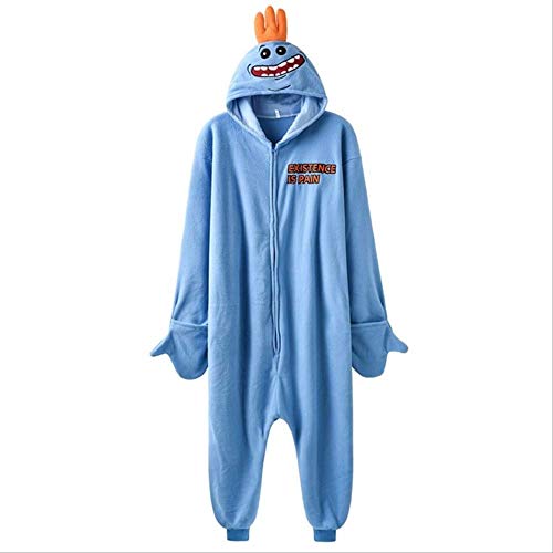 AYJMA Onesie Kigurumis Unisex Cartoon Pyjama Polar Fleece Overall Reißverschluss Nachtwäsche LB von AYJMA