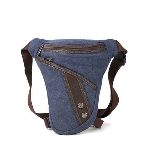 AYKANING Beintasche Motorrad,Beintasche Herren Oberschenkel Samt Tasche Drop Bag Motorrad Radfahren Schulter Multifunktionstasche Umhängetasche Nylon Herren Hüfte Wiege Taille Tasche(Blue) von AYKANING