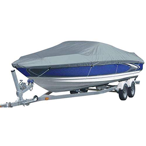 AYKANING Bootsplane,Bootspersenning 11-22FT wasserdichte Anhänger 210D Bootsabdeckung Angeln Ski V-Hull Sunproof Uv. Protector-Speedboat-Bootsanzeigedeckel(14-16FT-V) von AYKANING