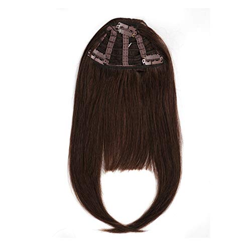 AYKANING Clip In Pony,Pony Haarteil Hair Pony 8inch 20g Front 3 Clips in gerades menschliches Haar-Fransen(#2) von AYKANING